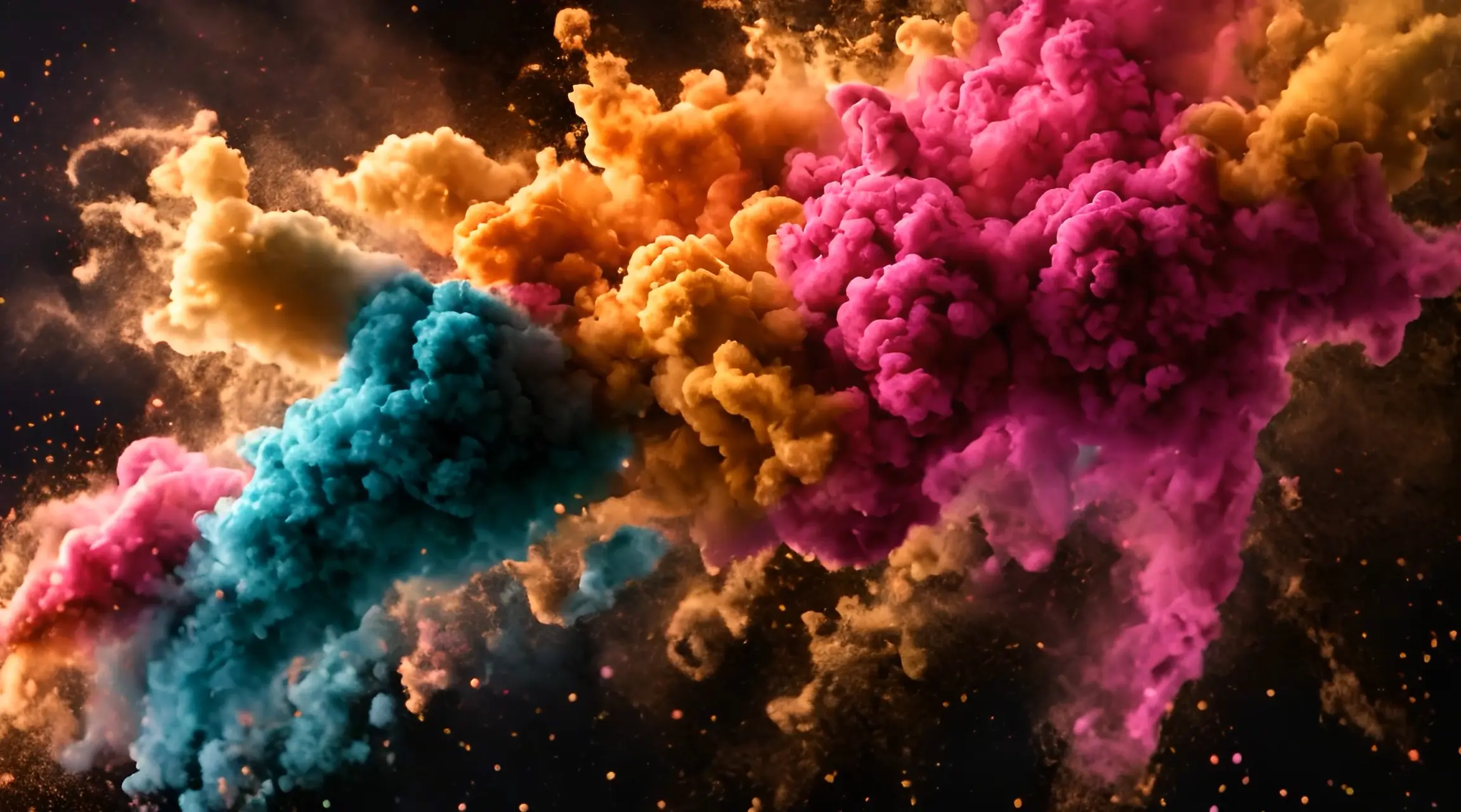 Celestial Color Eruptions Ethereal Backdrop